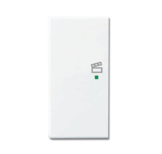 BJ Wippe links 2-fach Symbol 6233-21-84 Szene Busch-free@home studioweiß Install.Baumaterial KNX