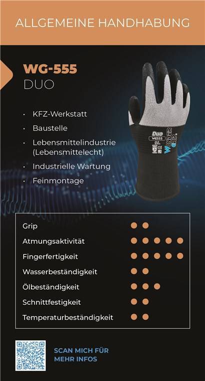 Wonder Grip Duo WG-555 XXL/11 Retail Install.Baumaterial Werkzeug Messgeräte