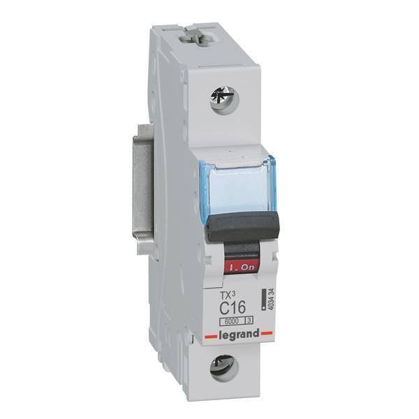 Legrand 403434 TX3 LS-Schalter C 16A 1-polig 6kA 230/400VAC 1TE Install.Baumaterial