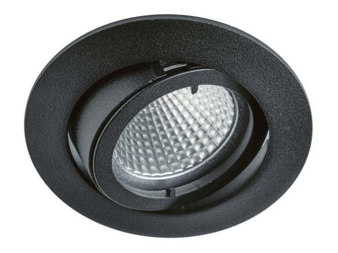 RUTEC Einbaustrah. mattschwarz ALU55372M schwenkbar DA68mm o.Sprengring f.LM 50mm Innenleuchten