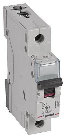 Legrand 403361 TX3 LS-Schalter B 40A 1-polig 6kA 230/400VAC 1TE Install.Baumaterial