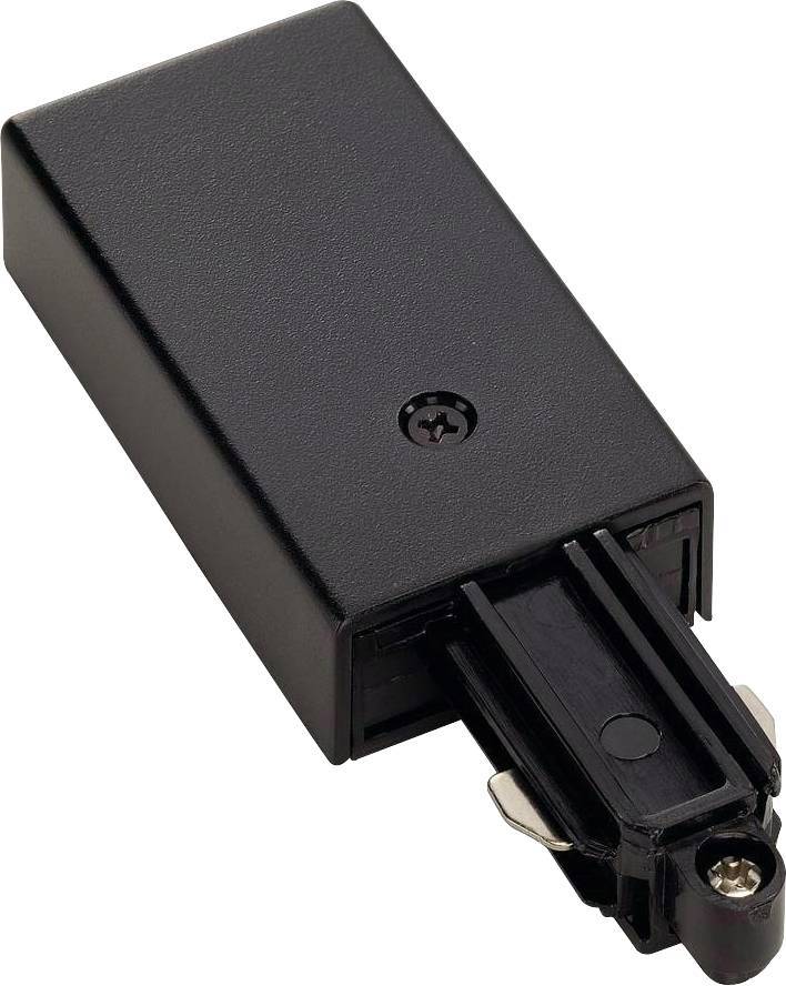 SLV Einspeiser f.1PH-Stromschiene 143040 Schwarz, Schutzleiter rechts Techn.Licht/Wohnraum Techn.