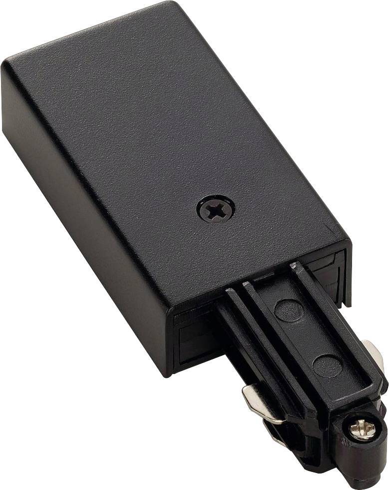 SLV Einspeiser f.1PH-Stromschiene 143030 Schwarz, Schutzleiter links Techn.Licht/Wohnraum Techn.