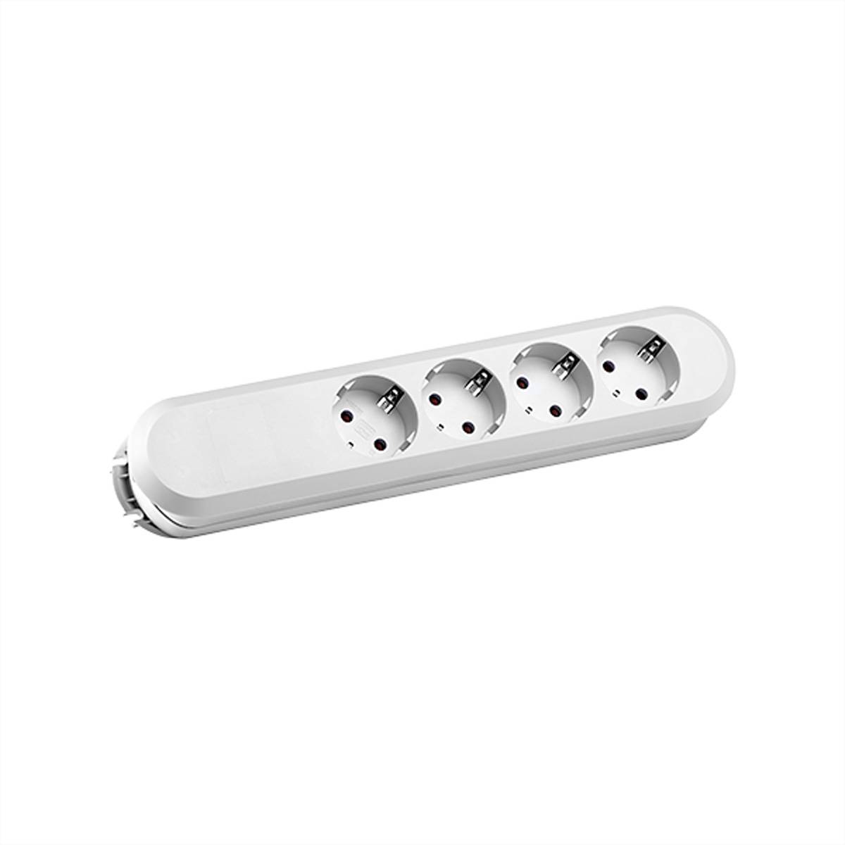 BACHMANN SMART 4xCEE7/3 weiss, 4x Schutzkontakt Steckdosenleisten Steckdosenleiste