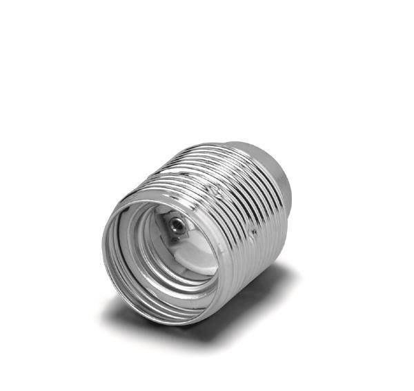 VOSS Metall Fassung E27 messingf. 102842 Aussengew., Gewinde M10X1 Techn.Licht/Wohnraum