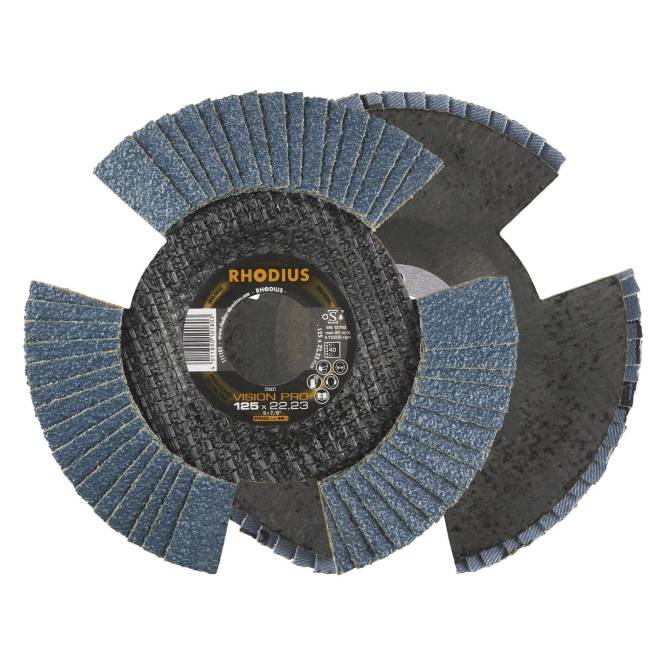 Rhodius Fächerschleifscheiben VISION PRO 125x22,23 K40 210631 Install.Baumaterial Werkzeug