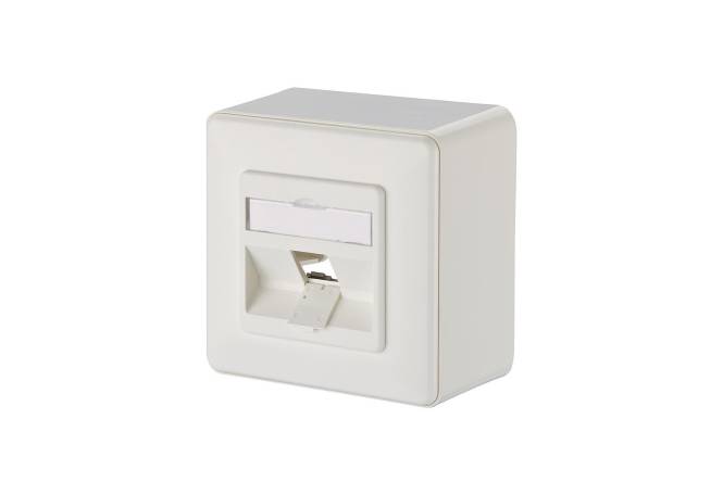 Metz ModulDose 1Port 130B10D10002-E AP leer RW 43mm Install.Baumaterial Netzw.Telekomm