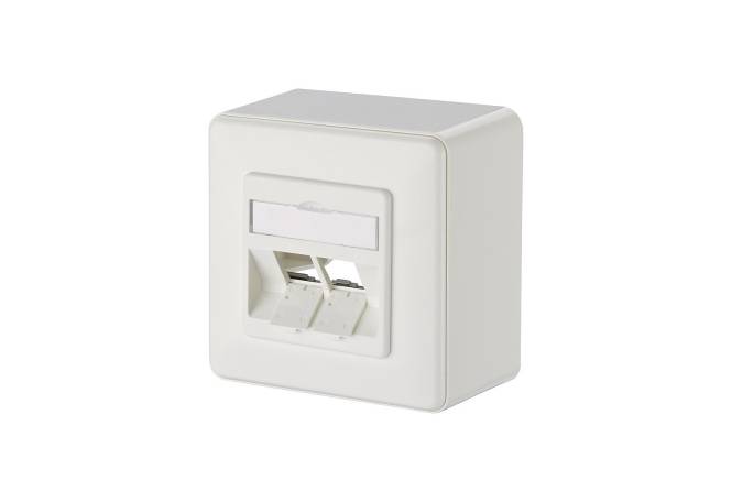 Metz ModulDose 2Port 130B10D20002-E AP leer RW 51mm Install.Baumaterial Netzw.Telekomm