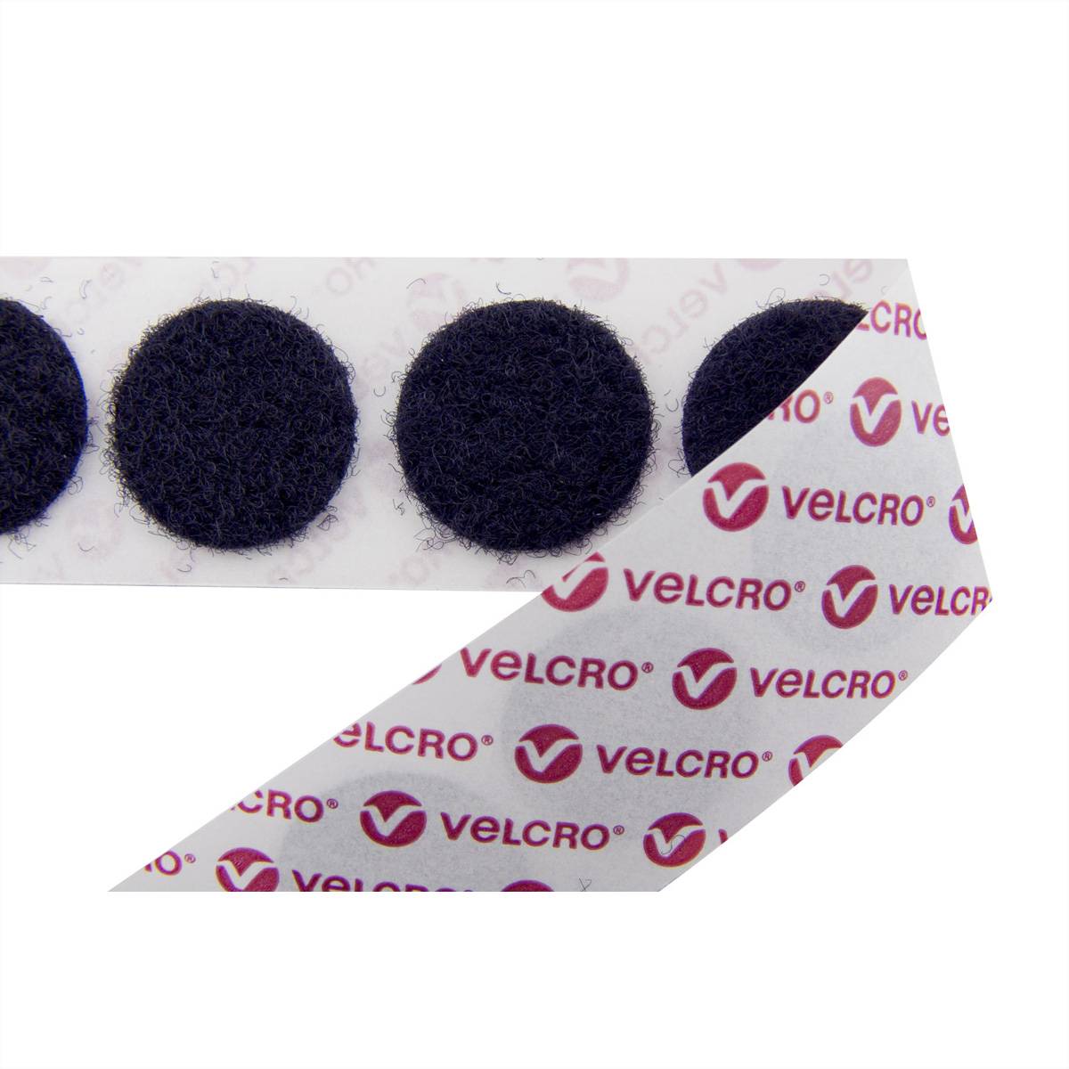 VELCROÂ® Klettpunkte Selbstklebend Nur Flausch, 19mm x 125 Weiß Klettbänder / Kabelbinder