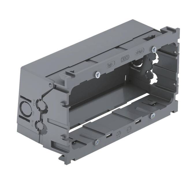 OBO 71GD7-2 Geräteeinbaudose 2fach eisengrau 148x77x58mm 6288608 Install.Baumaterial