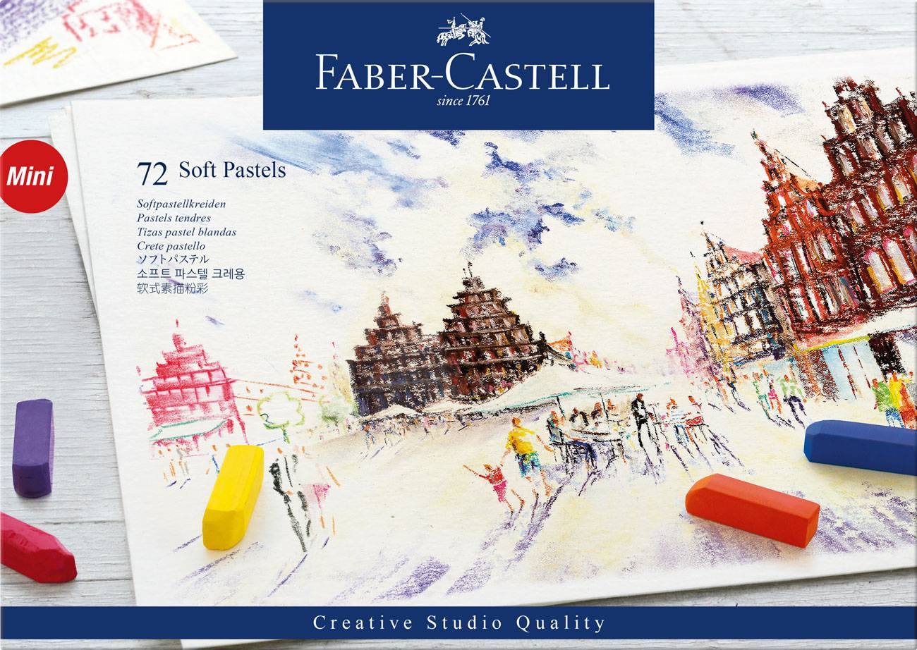 FABER-CASTELL Softpastellkreiden Mini 72er Kartonetui 3 Stk Multimedia-Technik