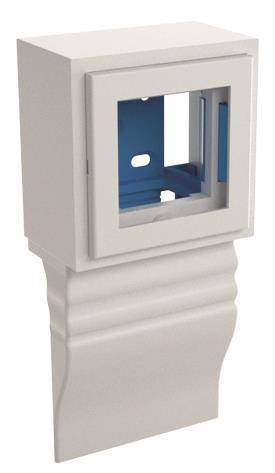 GGK 114301 Leerdose 1f f.E- 4D 20x80-D1 Sockelleiste Berliner Profil Alpinweiß