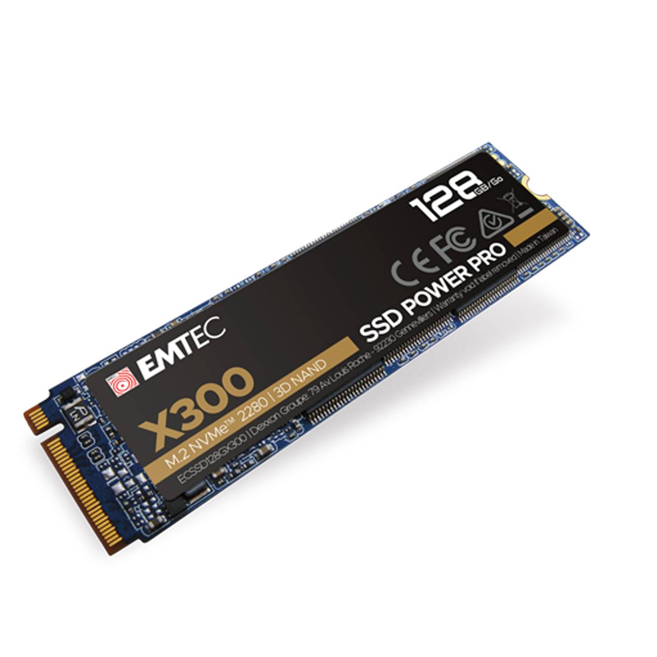 Emtec SSD M.2 NVMe PCIe 3.0 X300 128GB Intern retail Multimedia-Technik Solid State Drives