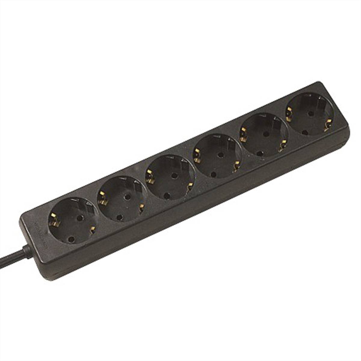 BACHMANN SELLY Steckdosenleiste 6x Schutzkontakt, schwarz, 1,5 m Steckdosenleisten