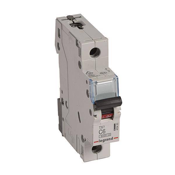 Legrand 403430 TX3 LS-Schalter C 6A 1-polig 6kA 230/400VAC 1TE Install.Baumaterial