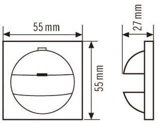 ESY Abdeckung IP20-G55 weiß IP20-G55,ähnlich RAL 9010 für MD 180i Install.Baumaterial