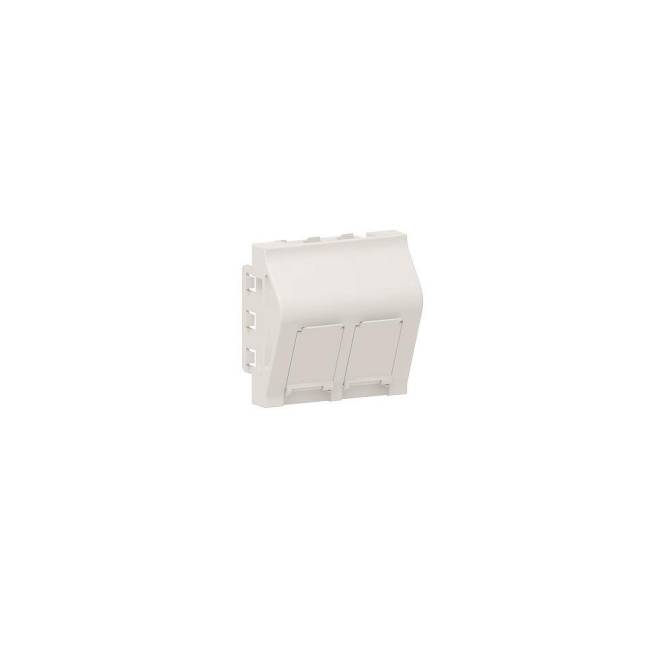 GGK M45Keystone-Adapter2Portsalpinweiß 6631 Keystone-Adapter M45 2Ports leer Install.Baumaterial