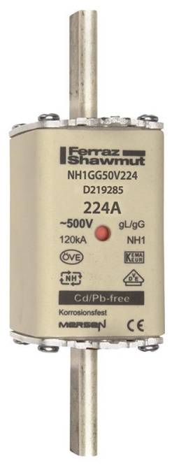 Mersen 1B173.000000 NH1 224A gG D219285C 500V NH-Sicherung sfü spannungsführend Sicherungsmaterial