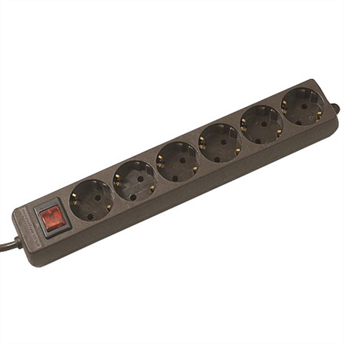 BACHMANN SELLY Steckdosenleiste 6x Schutzkontakt, Schalter, schwarz, 1,5 m Steckdosenleisten