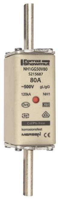 Mersen 1B159.000000 NH1 80A gG 500V NH-Sicherung sfü spannungsführend Install.Baumaterial