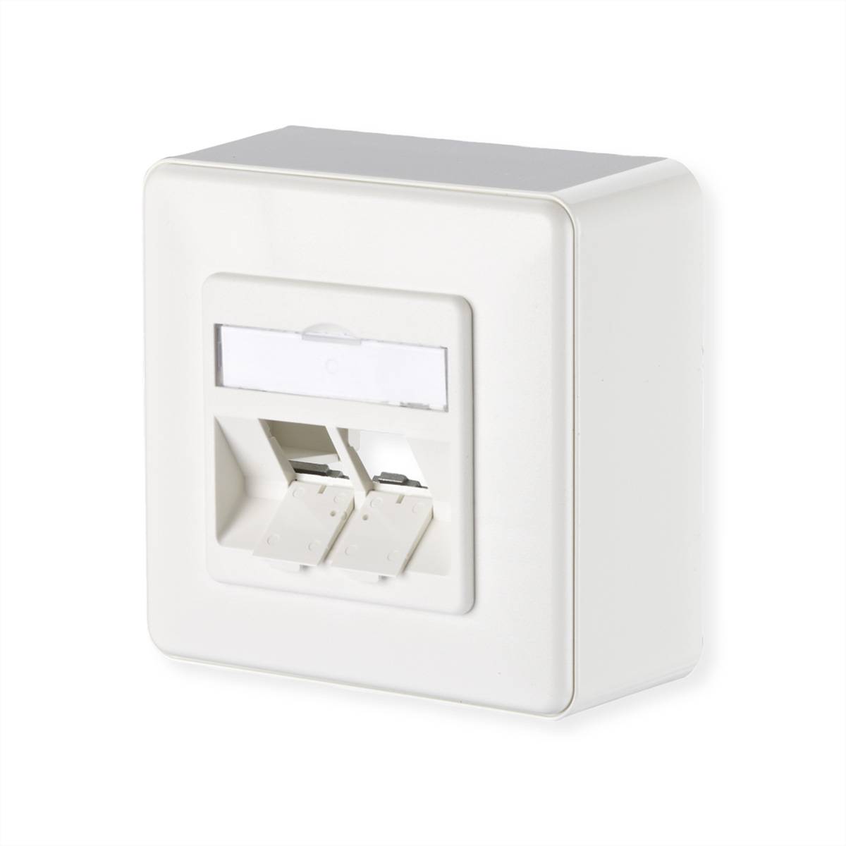 METZ CONNECT Modul Anschlussdose AP, 2 Port unbestückt reinweiß Netzwerkkomponenten Kat.6A