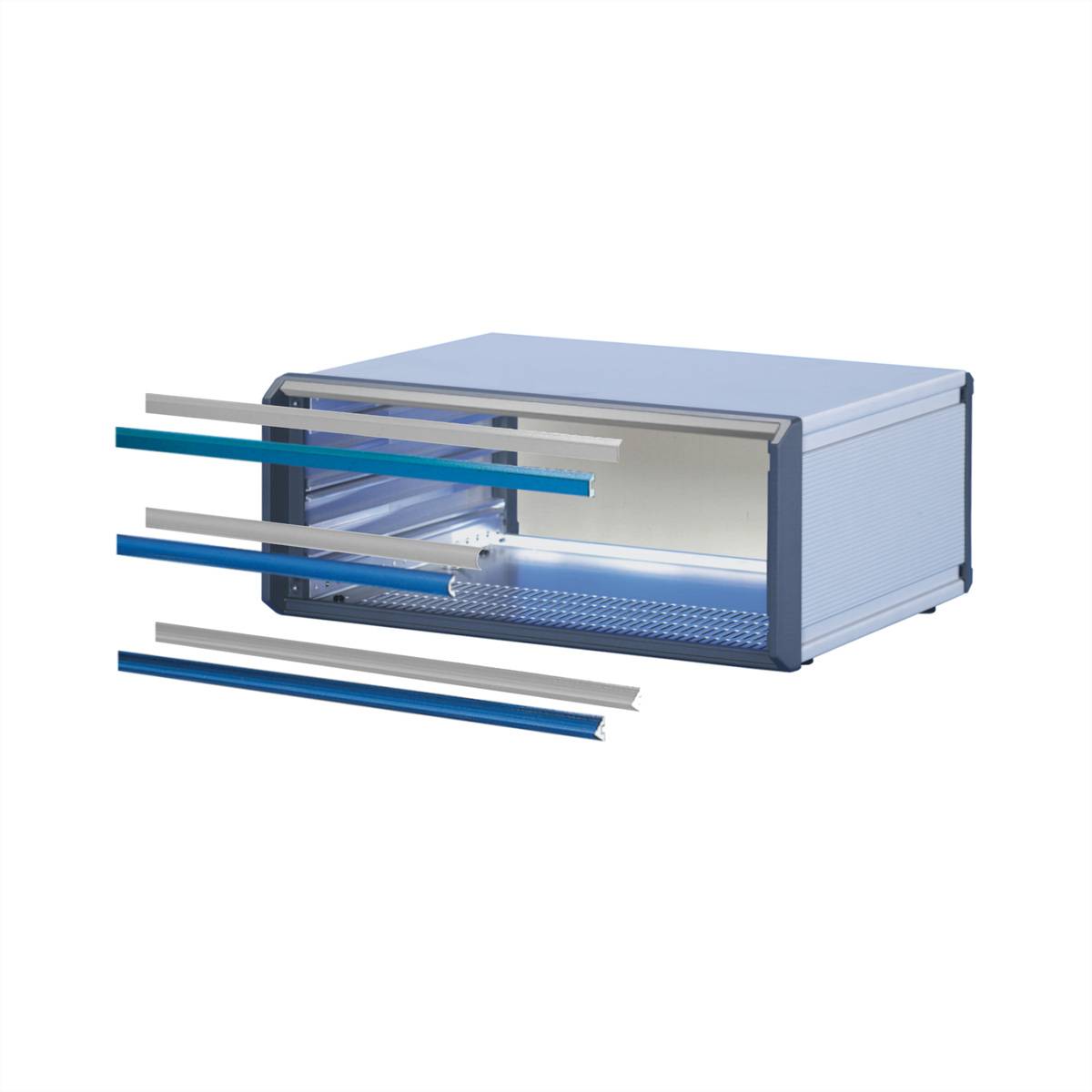 SCHROFF Designelemente - DESIGNEL.TYP 1 42TE RAL5007 19 Schränke &amp, Ausbauteile Propac PRO