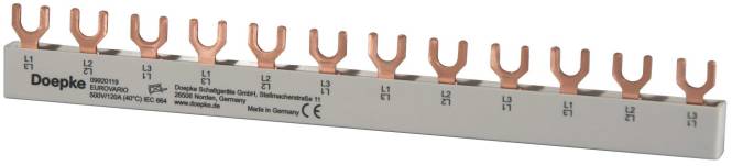 DOEP Phasenschiene EV-S G 3.12.120 FI/LS 10qmm Gabel 3-pol 12TE 120A Install.Baumaterial