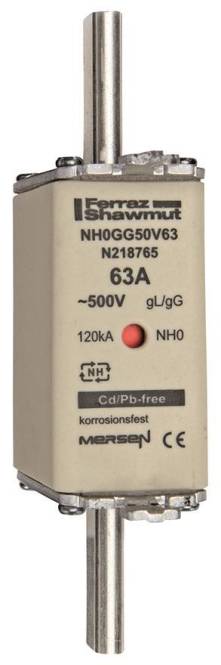 Mersen 1B055.000000 NH0 63A gG 500V NH-Sicherung sfü spannungsführend Install.Baumaterial