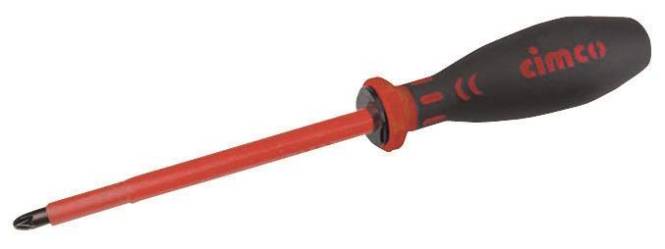 Cimco VDE-Schraubendreher PZ 0x60mm Kreuzschlitz Pozidriv 117740 Install.Baumaterial Werkzeug
