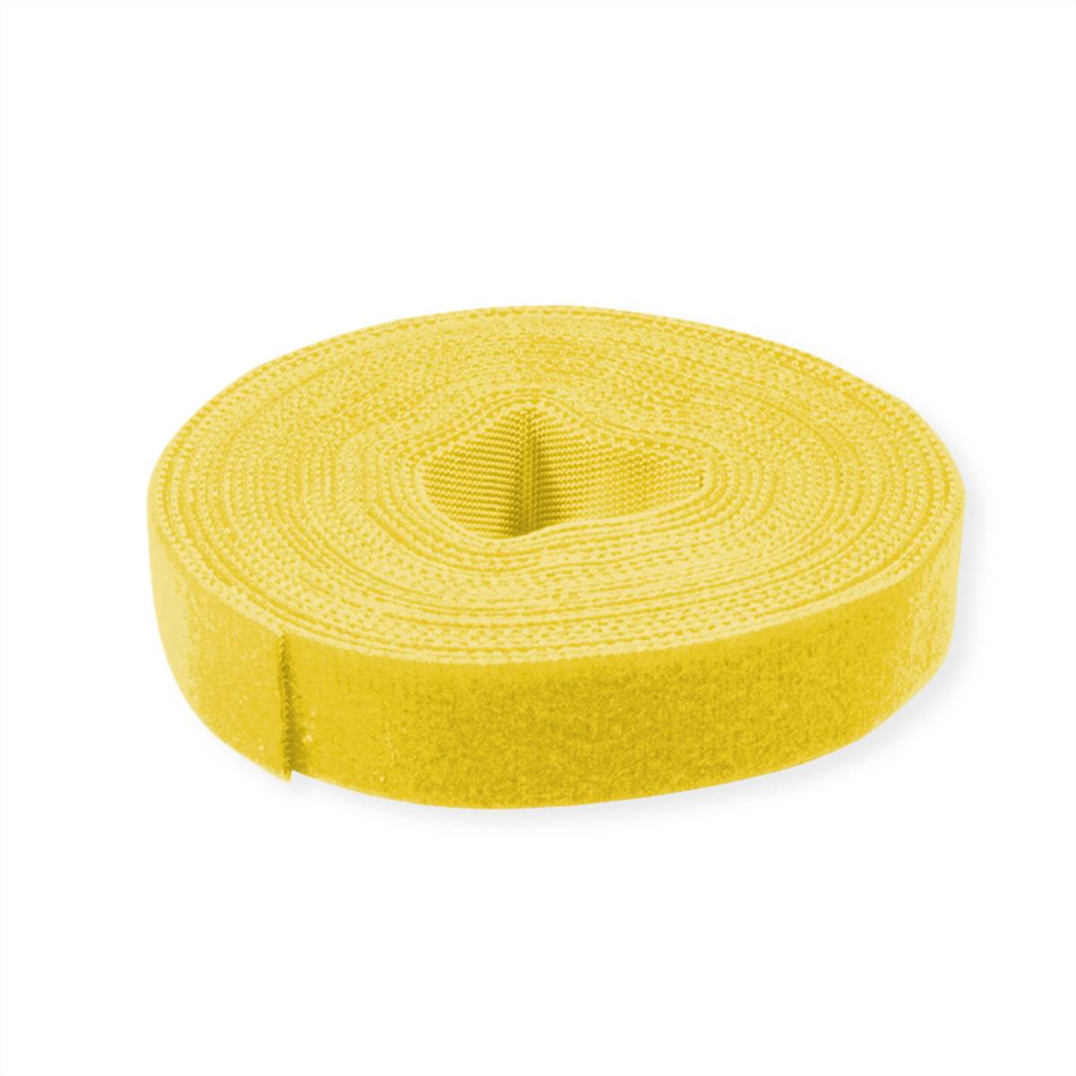 VALUE Klettband auf Rolle, 10mm, gelb, 25 m Klettbänder / Kabelbinder