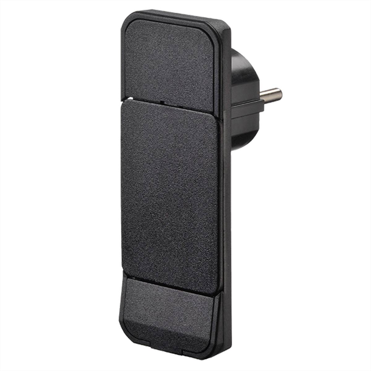 BACHMANN SMART PLUG Schutzkontakt Montagestecker, schwarz Stecker Montagestecker