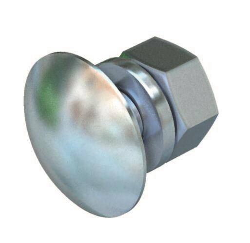 OBO FRS 10x25 F 8.8 Flachrundschraube m. ** Scheibe u.Mutter M10x25 St F 6407560 (Inhalt 10 Stück)