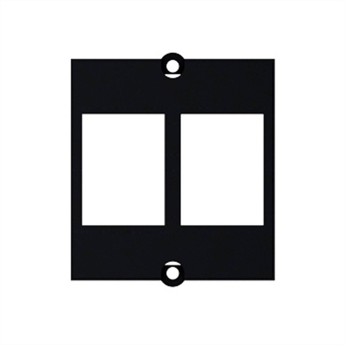 BACHMANN Custom Modul Rahmen 2x Keystone, mit Metallhalterung, schwarz Steckdosenleisten Module
