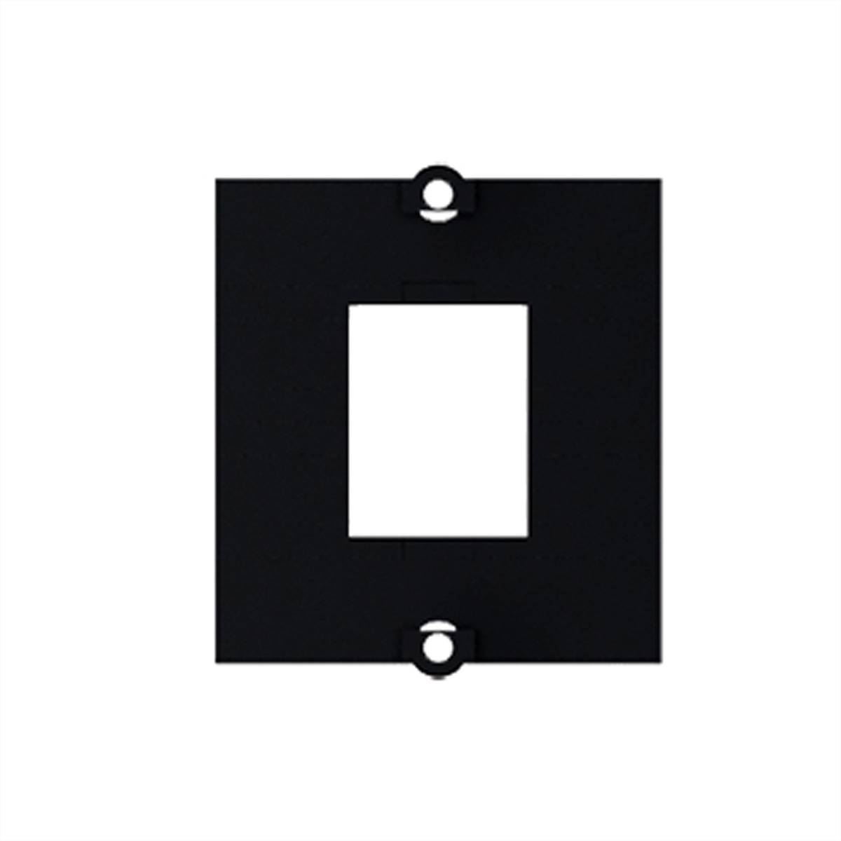 BACHMANN Custom Modul Rahmen 1x Keystone, mit Metallhalterung, schwarz Steckdosenleisten Module