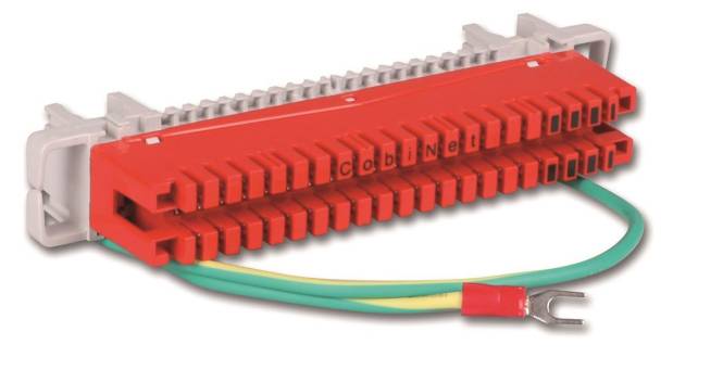 CobiNet 112624 LSA-Erddrahtleiste 2/34 f.Profil-Rundstangen groß u.Montagewanne Install.Baumaterial
