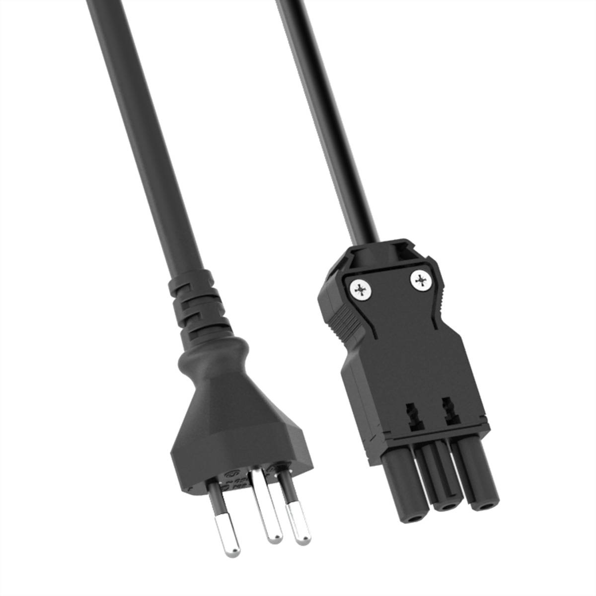 BACHMANN Zuleitung H05VV-F 3G1,0mmÂ² L: 1,5m sw GST18/T12 Steckdosenleisten Stromversorgung