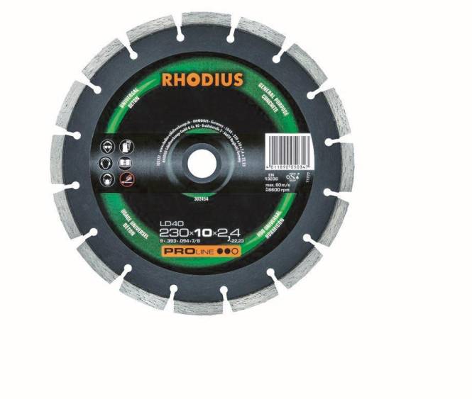 Rhodius Diamantscheiben LD 40 302450 125x12x2,2x22,23 Universal/Beton Install.Baumaterial Werkzeug