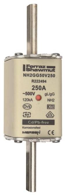 Mersen 1B275.000000 NH2 250A gG 500V NH-Sicherung sfü spannungsführend Install.Baumaterial