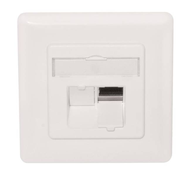 CobiNet 114950 Anschlussdose 2xRJ45 LS IPS 250 UP Kl.E PL seitlich RAL9010 Install.Baumaterial