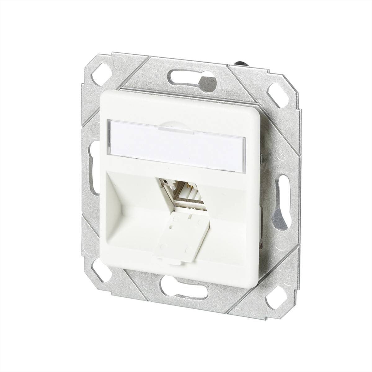 METZ CONNECT C6Amodul 1 Port 180Â°M UPk-Dose, reinweiß RAL9010 Netzwerkkomponenten Anschlussdose