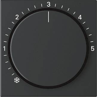 GIRA 2706005 Abdeckung Raumtemperatur- regler System 55 Schwarz matt (lackiert) Install.Baumaterial