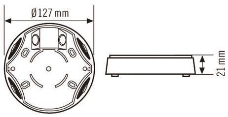 ESYLUX AP Dose weiss IP54 für Bewegungs- und Präsenzmelder EM10425400 Install.Baumaterial