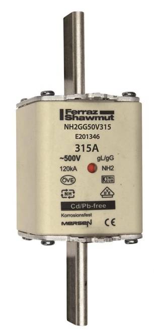 Mersen 1B279.000000 NH2 315A gG 500V NH-Sicherung sfü spannungsführend Install.Baumaterial