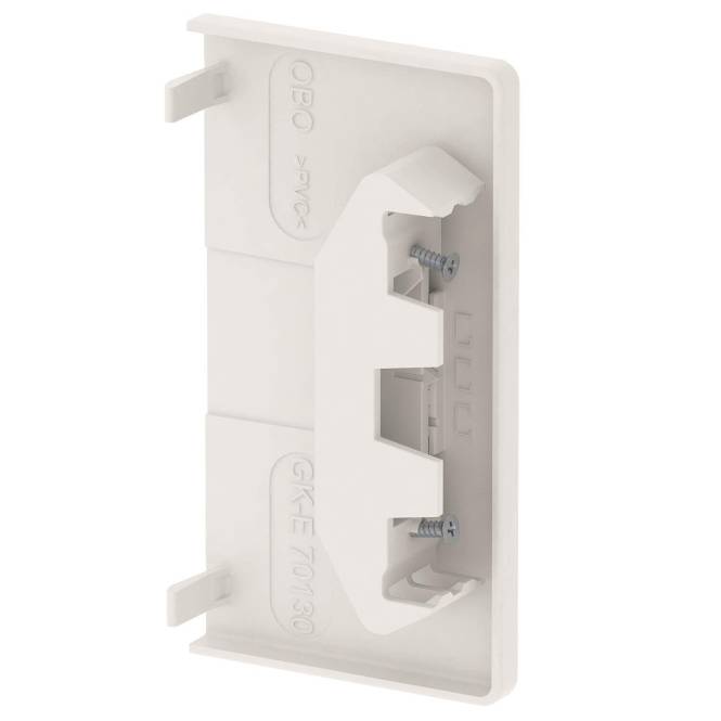 OBO GKH-E70130RW Endstück halogenfrei 70x130 PC/ABS reinweiß RAL9010 6114280 Install.Baumaterial