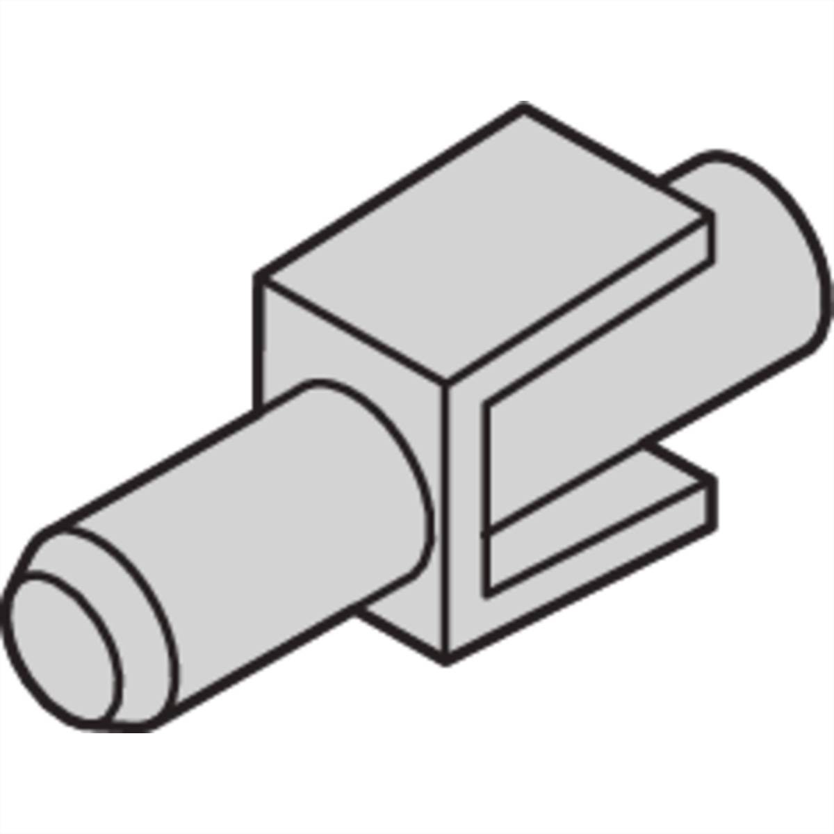 SCHROFF Fixierclip für Kunststoffgriff in Trapezform - FIXIERCLIPS 100STK 19 Schränke &amp, /