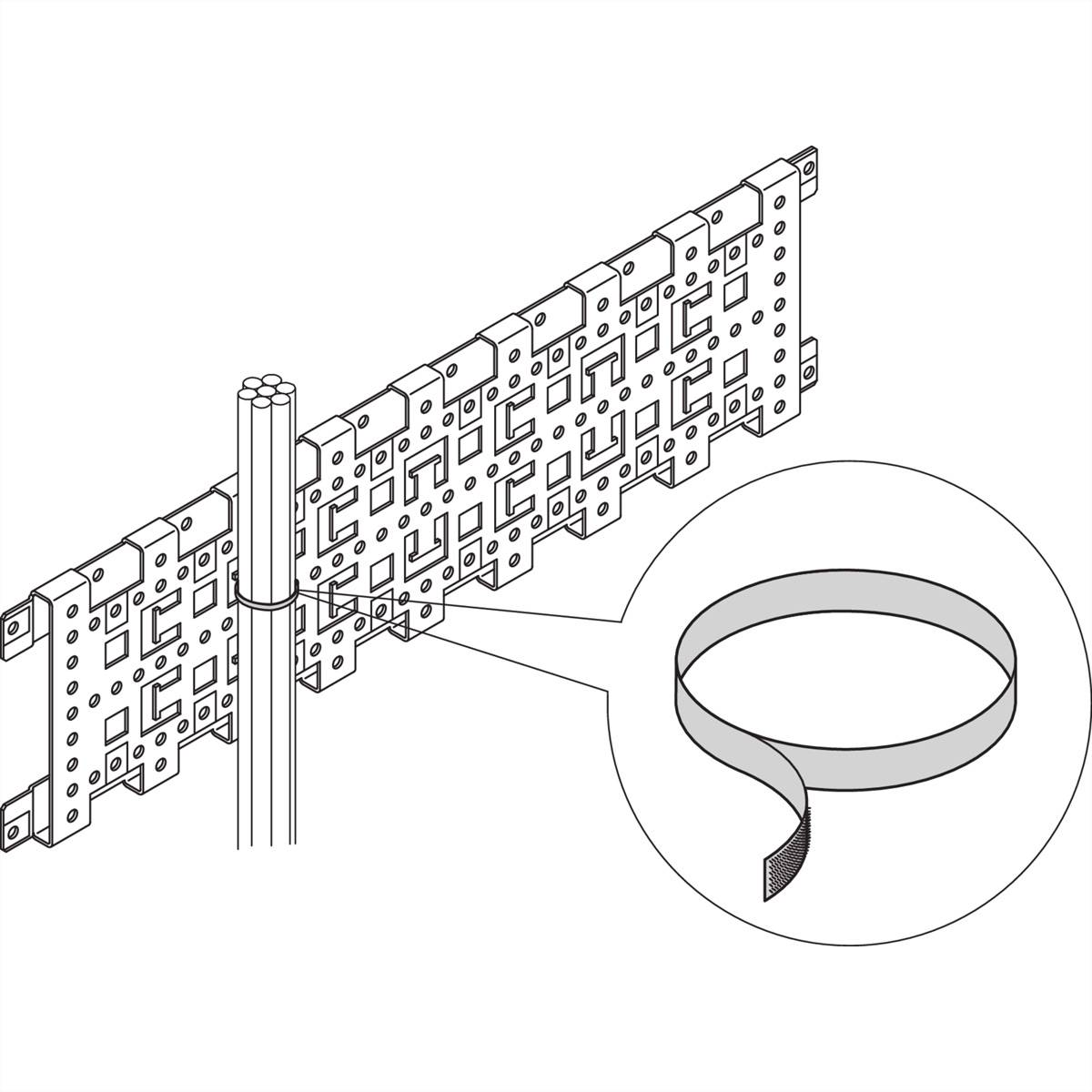 SCHROFF Klettband - KLETTVERSCHLUSS 10STK, ®-Klettband 12 x 300 mm 19 Schränke &amp