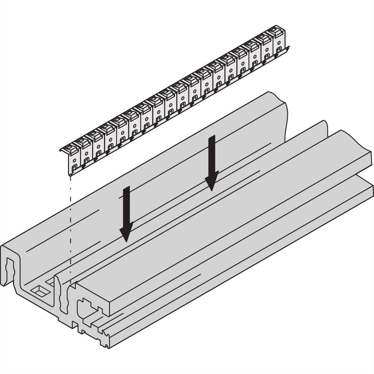 SCHROFF Modulschiene Typ H-VT stabil, mit EMV-Dichtung - MODULSCH. H VT 84TE EMC 19 Schränke &amp