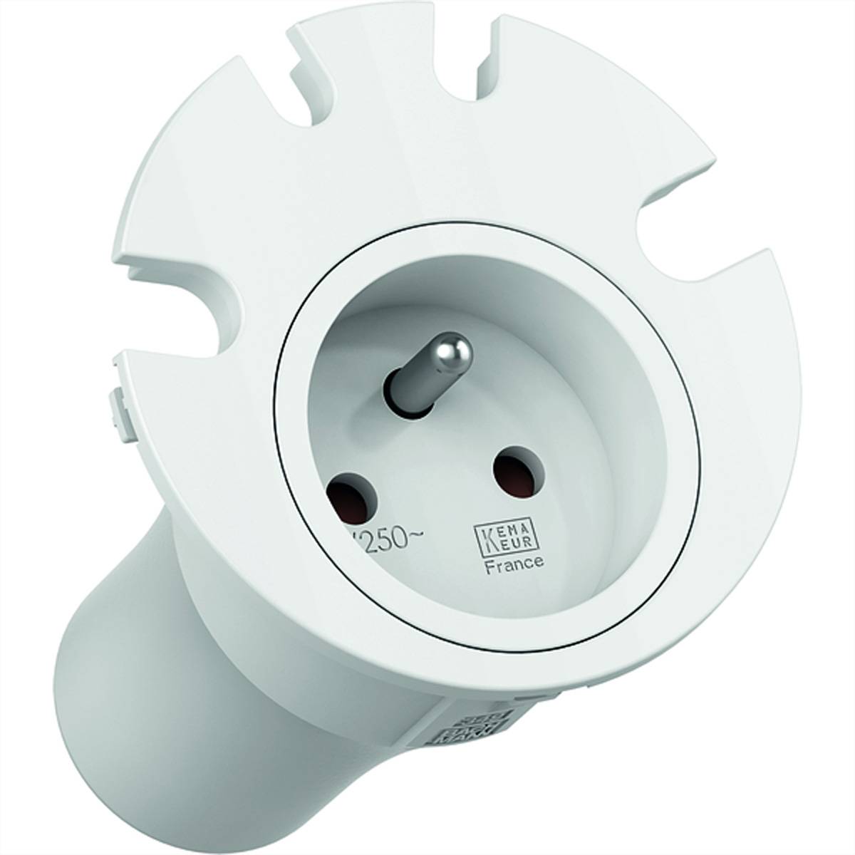 BACHMANN LOOP IN 1xUTE 4xKBD ws 2,0m CEE7/7 Steckdosenleisten Einbau-Anschlussfelder IN