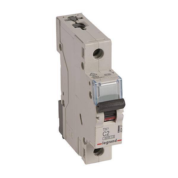 Legrand 403427 TX3 LS-Schalter C 2A 1-polig 6kA 230/400VAC 1TE Install.Baumaterial