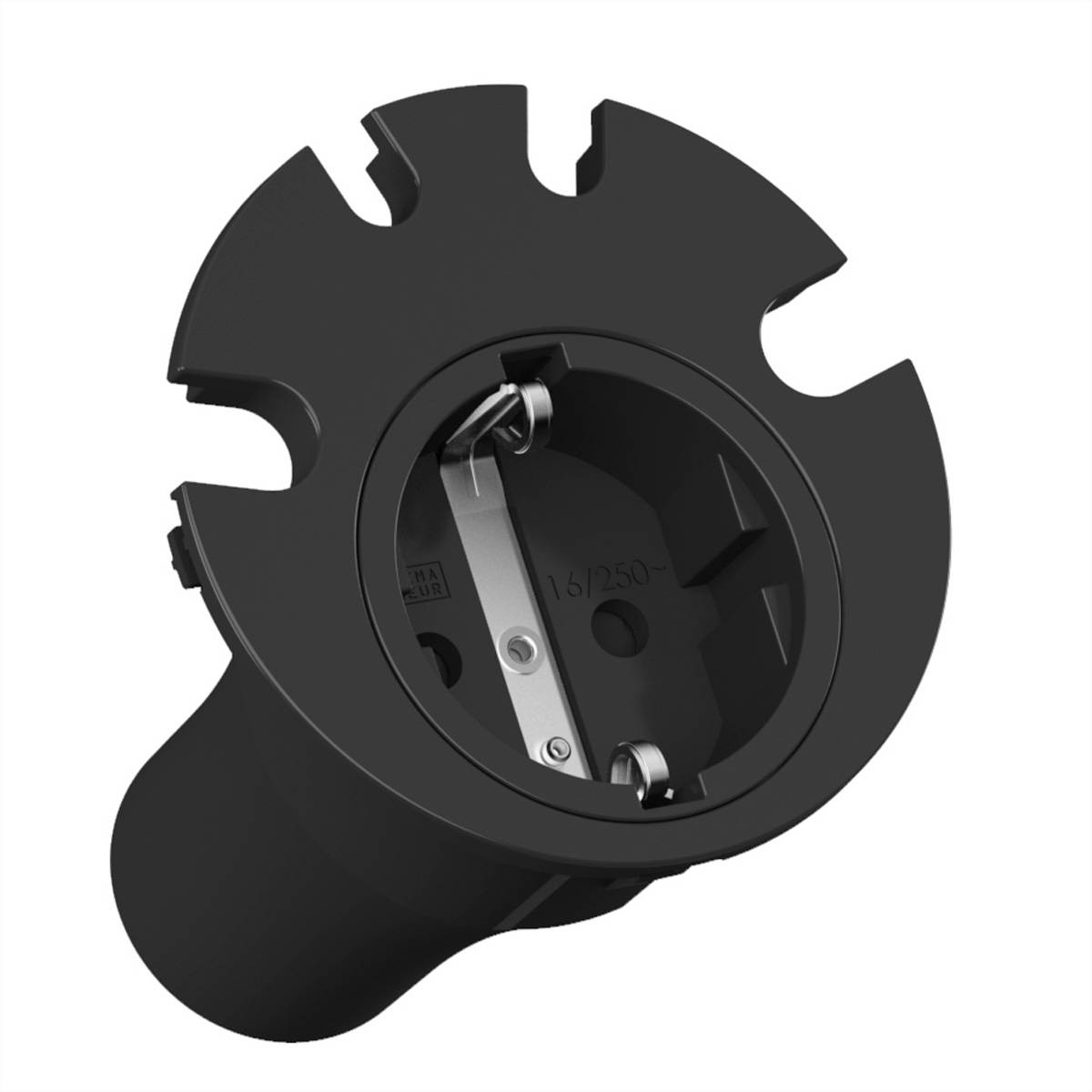 BACHMANN LOOP IN Kabeldurchführung, schwarz Steckdosenleisten Einbau-Anschlussfelder IN